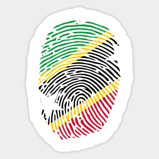 ST KITTS AND NEVIS FINGER PRINT - CARNIVAL CARIBANA TRINI PARTY DJ Sticker